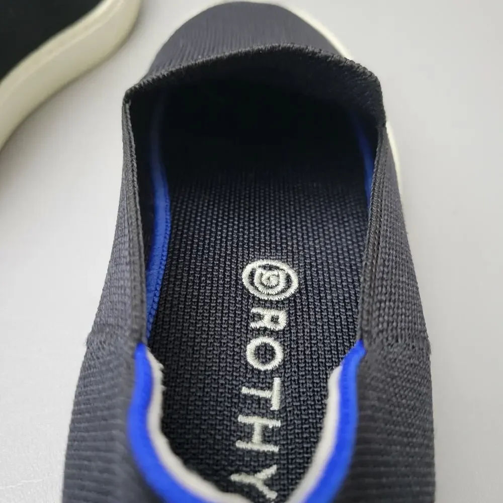Rothys Slip On Sneaker Womens Size 9 Black Casual Knit Classic Loafer Shoes